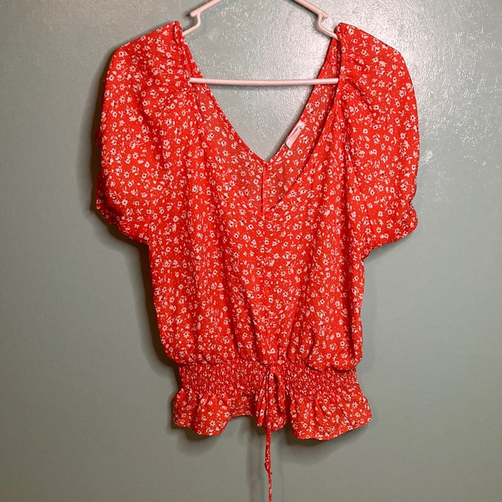 Sienna Sky orange floral top